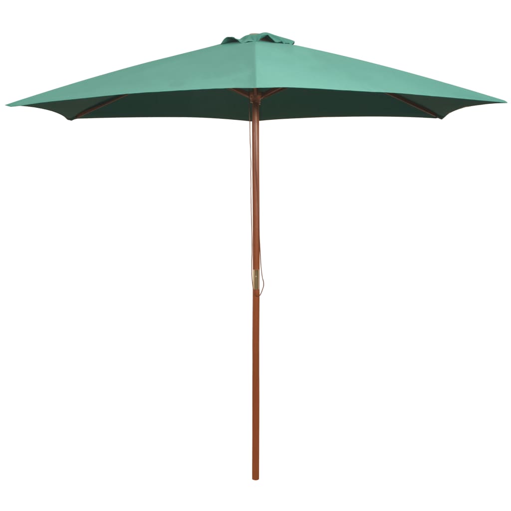 Vidaxl parasol 270x270 cm vert en bois vert