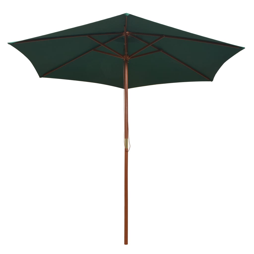 Vidaxl parasol 270x270 cm vert en bois vert