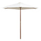 Vidaxl Parasol 270x270 cm Crème en bois en bois blanc