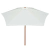 Vidaxl Parasol 270x270 cm Crème en bois en bois blanc