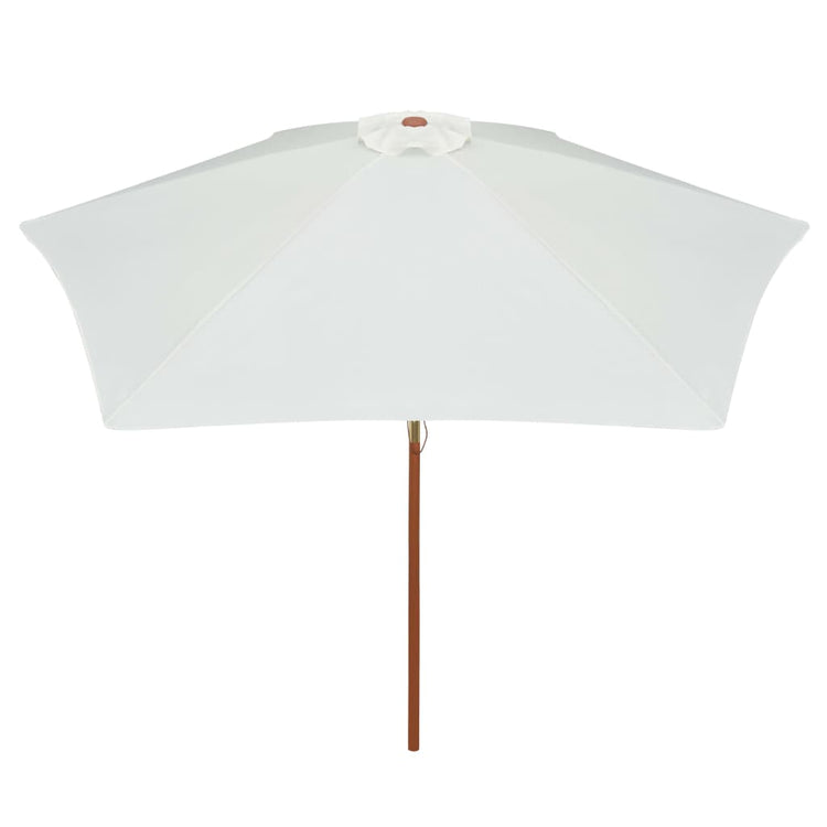 Vidaxl Parasol 270x270 cm Crème en bois en bois blanc