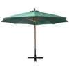 Vidaxl Floating Parasol 350 cm Green en bois