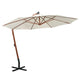Vidaxl Parasol flottant avec un poteau en bois 350 cm blanc