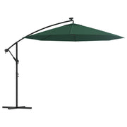 Vidaxl Parasol flottant avec éclairage LED et poteau métallique 300 cm vert - afbeelding 2