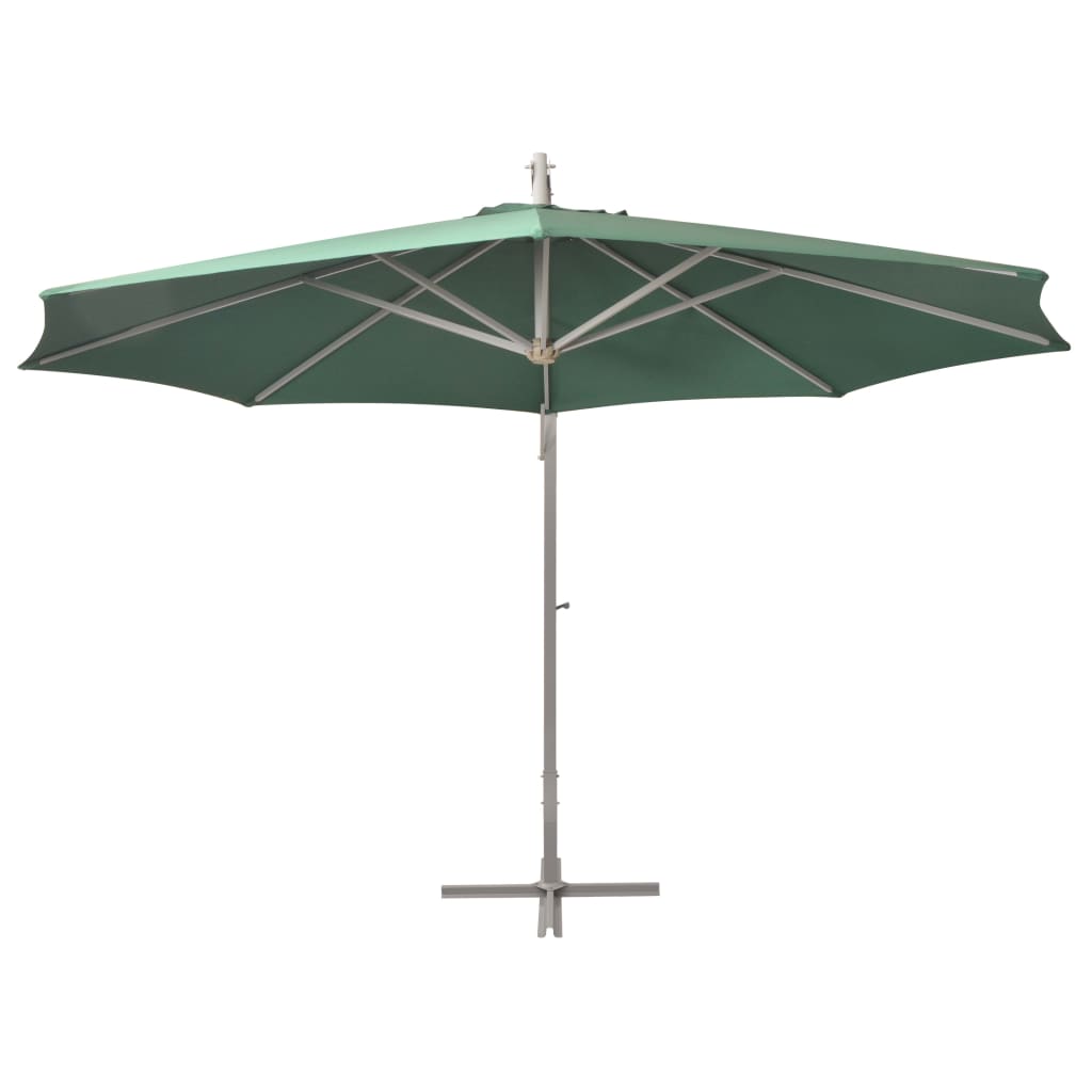 Vidaxl Parasol flottant avec un poteau en aluminium 350 cm vert