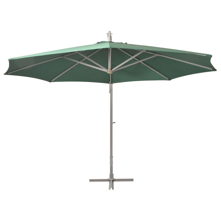 Vidaxl Parasol flottant avec un poteau en aluminium 350 cm vert