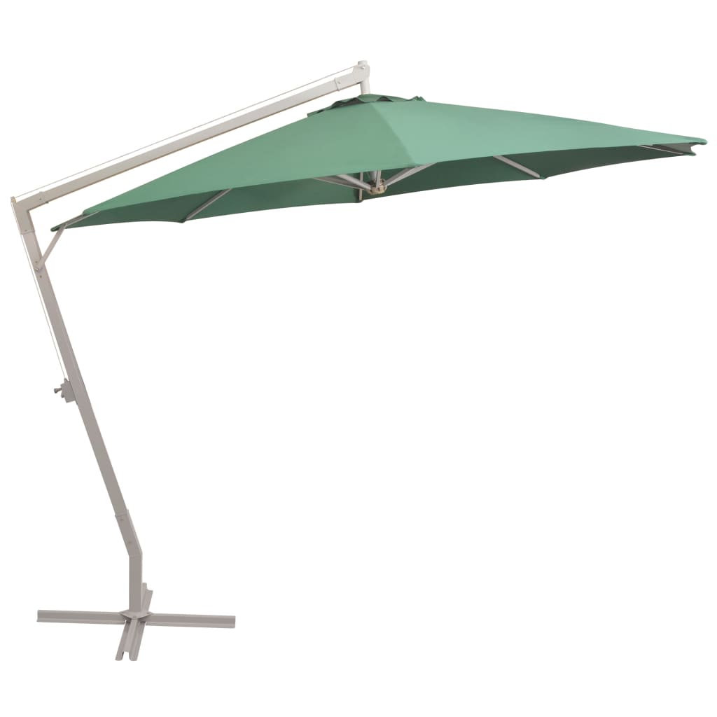 Vidaxl Parasol flottant avec un poteau en aluminium 350 cm vert