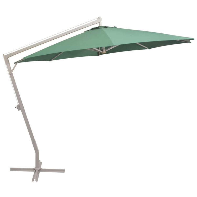 Vidaxl Parasol flottant avec un poteau en aluminium 350 cm vert