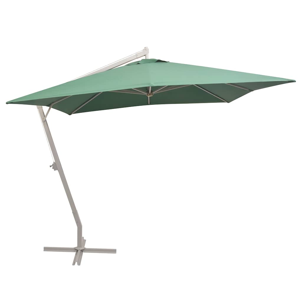 Vidaxl Parasol flottant avec poteau en aluminium 300x300 cm vert