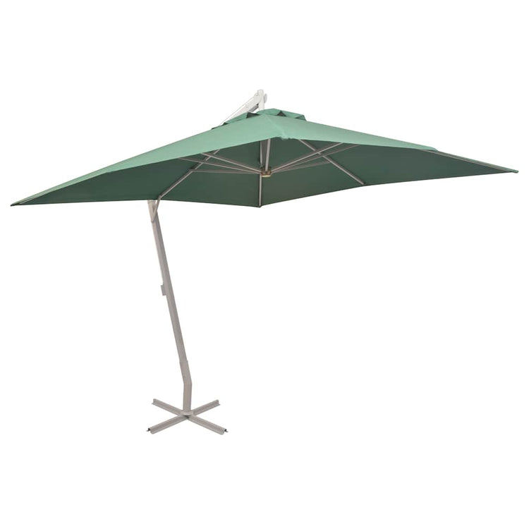 Vidaxl Parasol flottant avec poteau en aluminium 300x300 cm vert
