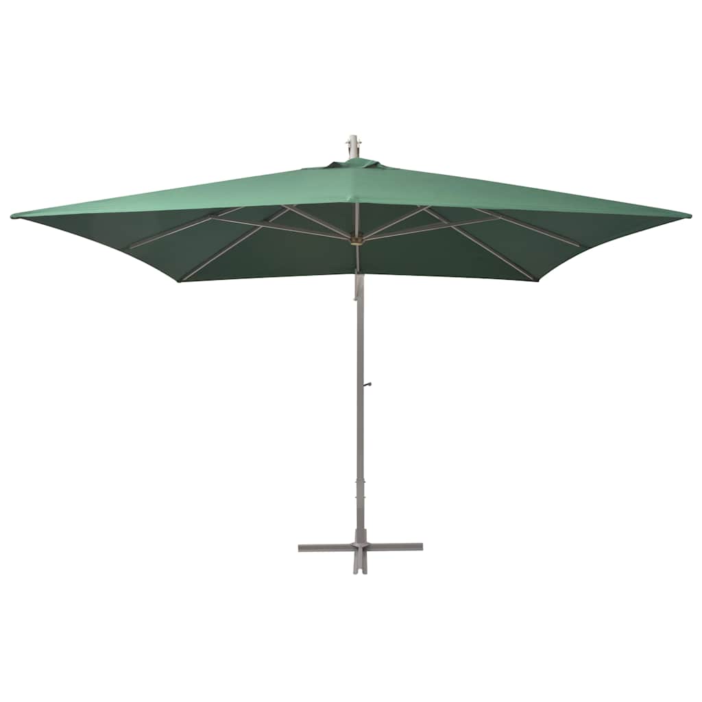 Vidaxl Parasol flottant avec poteau en aluminium 300x300 cm vert