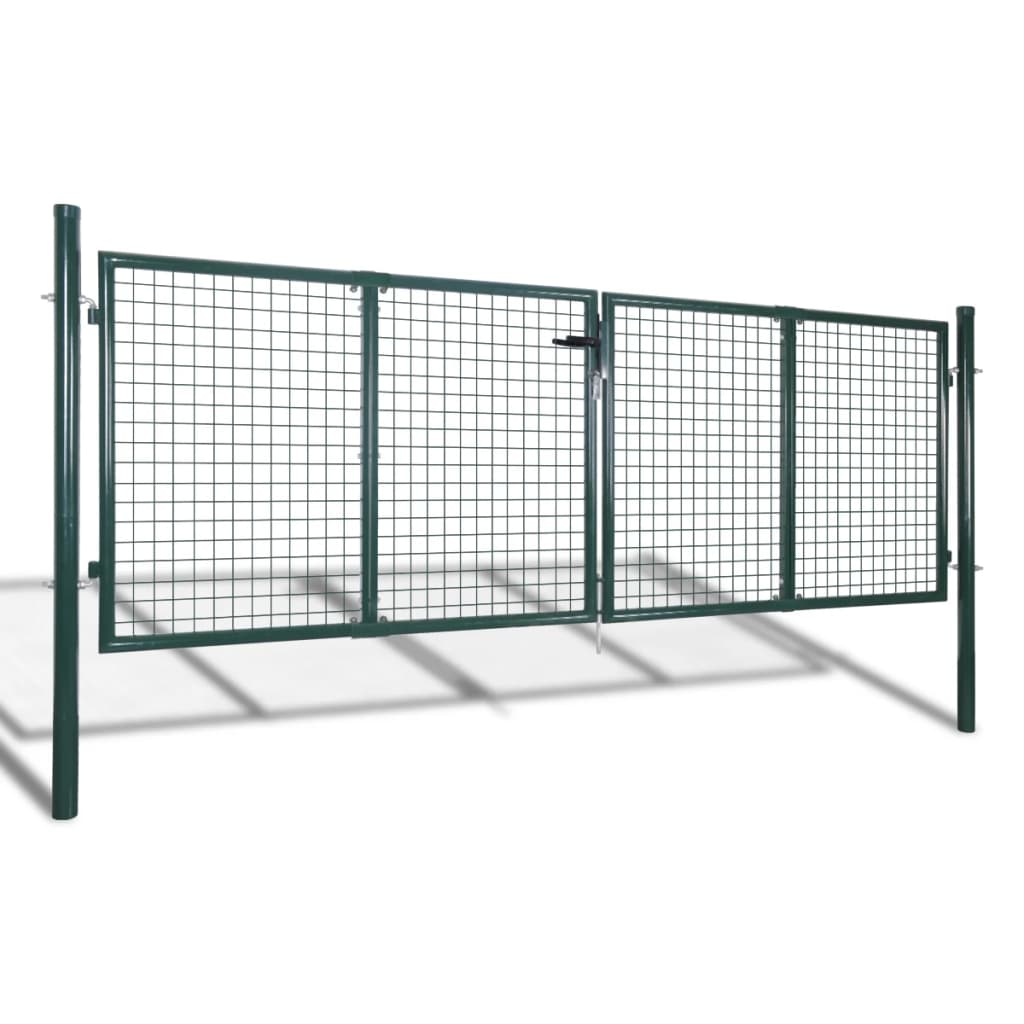 Vidaxl Port 306x150 cm en acier vert
