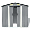 Vidaxl hangar de jardin 204x132x186 cm gris métallique