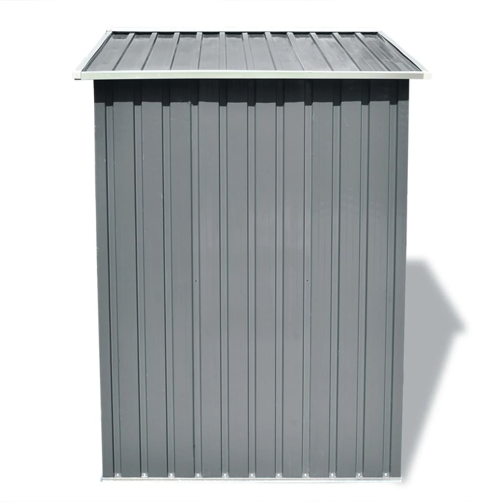 Vidaxl hangar de jardin 204x132x186 cm gris métallique