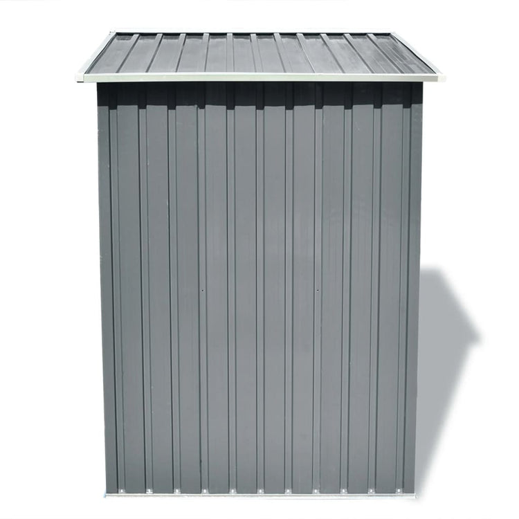 Vidaxl hangar de jardin 204x132x186 cm gris métallique