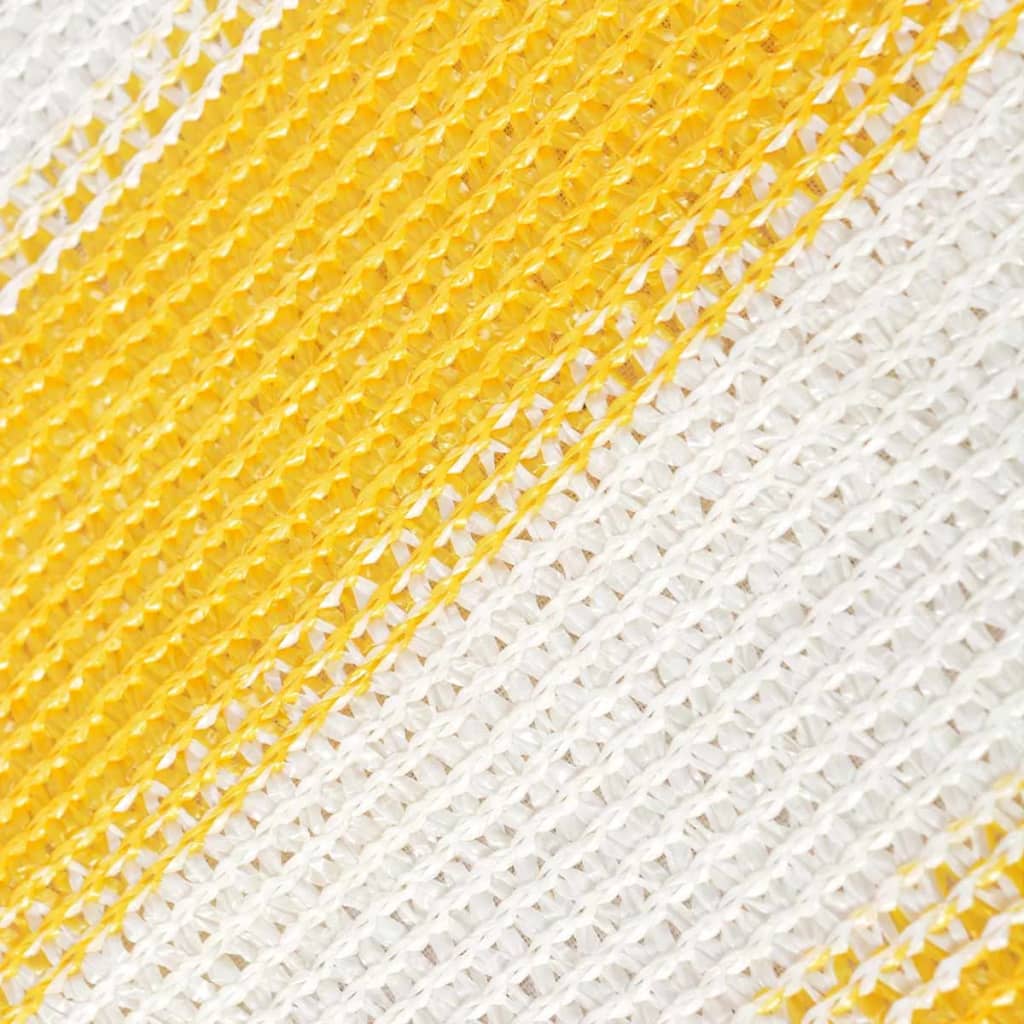Écran de balcon Vidaxl HDPE 75x600 cm jaune et blanc
