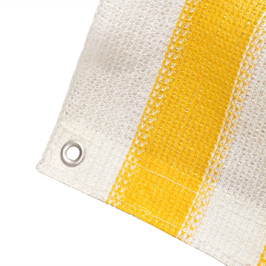 Écran de balcon Vidaxl HDPE 75x600 cm jaune et blanc