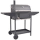 Barbecue de charbon de bois vidaxl avec noir sous-plan noir
