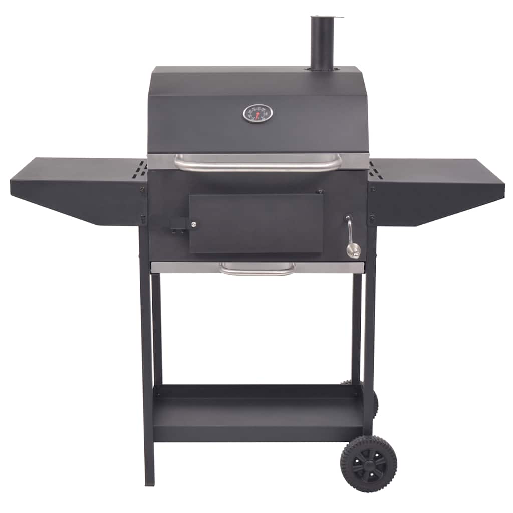 Barbecue de charbon de bois vidaxl avec noir sous-plan noir