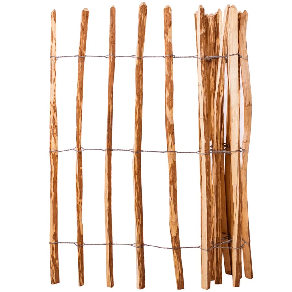 Fence Vidaxl 120x250 cm Bois noisetier