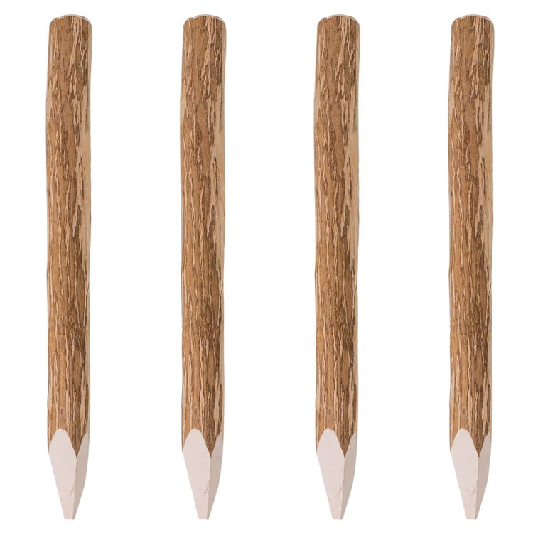Posts de clôture vidaxl avec point 4 pcs 90 cm Bois noisette
