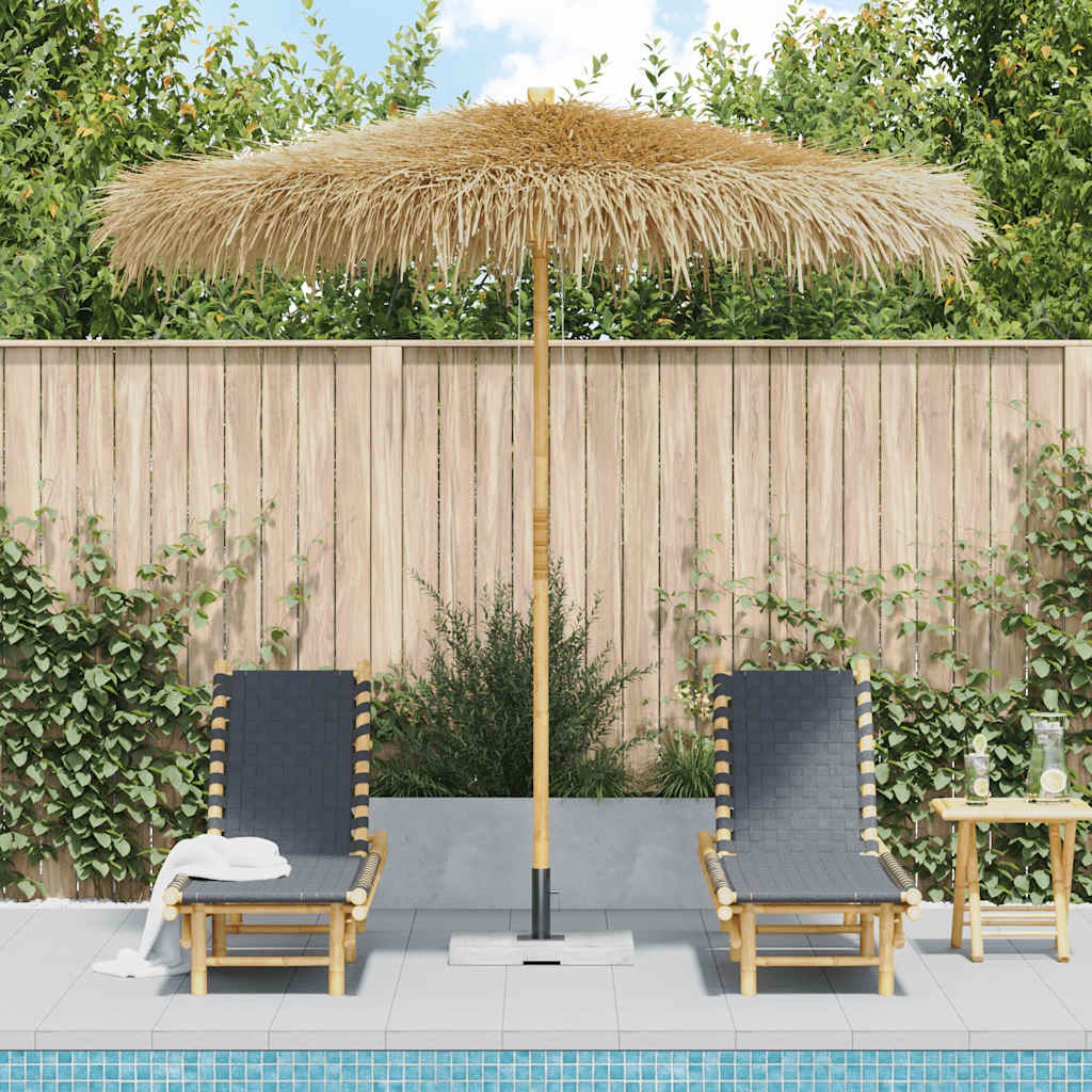 Vidaxl parasol en bambou avec toit de feuilles de banane 210 cm