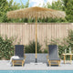 Vidaxl parasol en bambou avec toit de feuilles de banane 210 cm