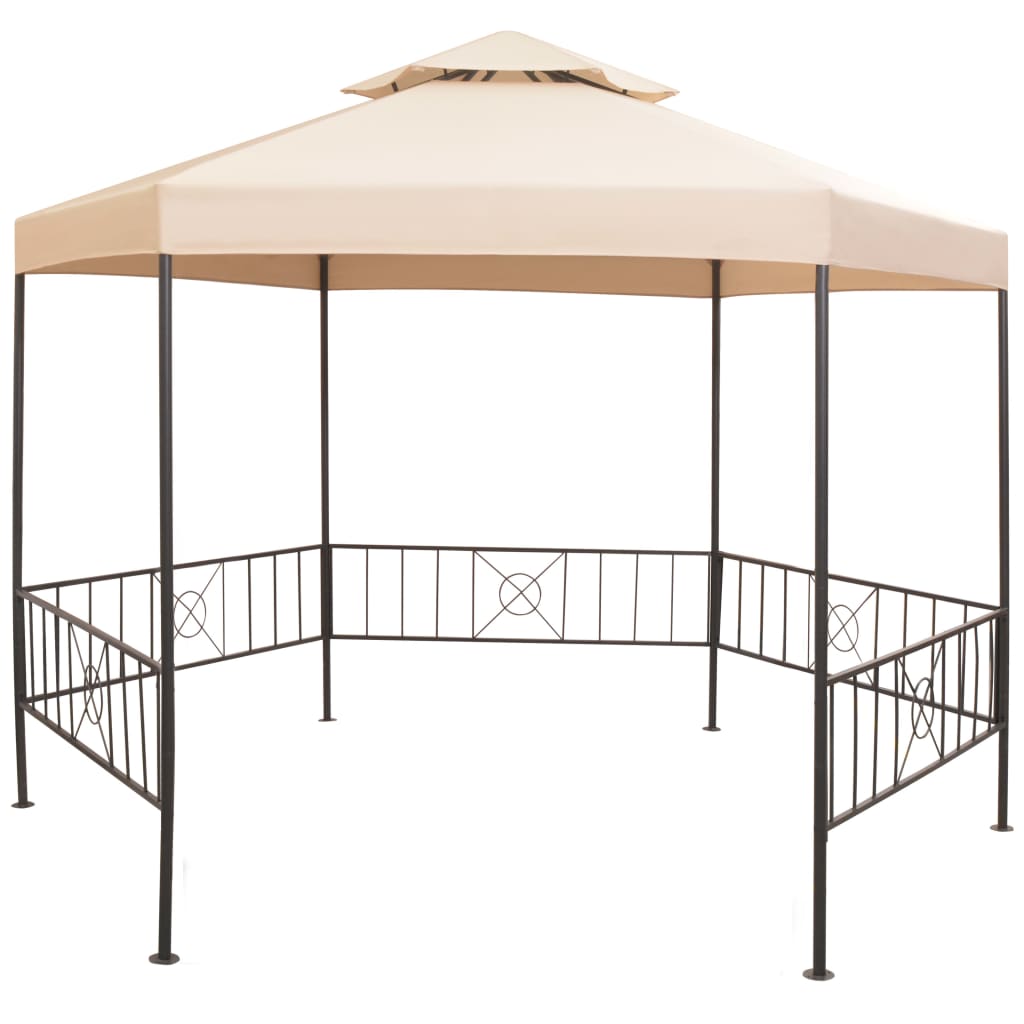 Vidaxl Garden Pracor 323x265 cm beige hexagonal
