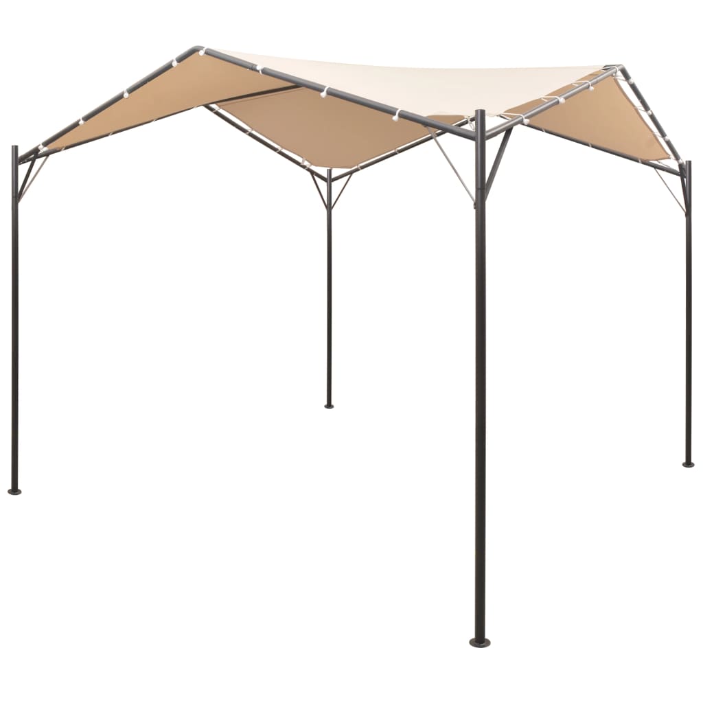 Vidaxl arbor 4x4 m beige en acier