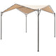 Vidaxl arbor 4x4 m beige en acier