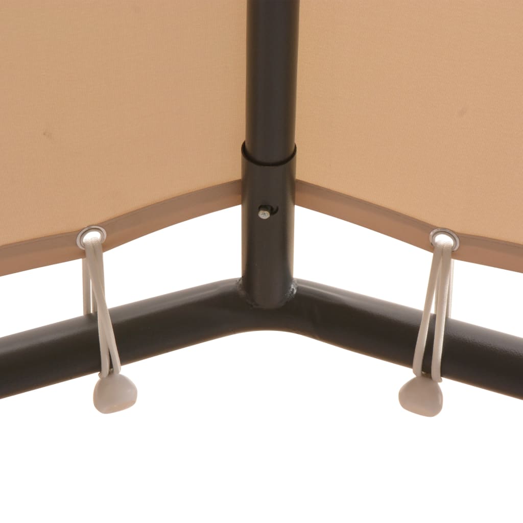 Vidaxl arbor 3x3 m beige en acier