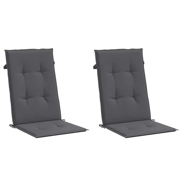 Vidaxl Garden Chair coussins dossier 2 PCS 120x50x3 cm Tissu anthracite