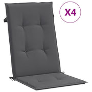 Vidaxl Garden Chair coussins dossier 4 PCS 120x50x3 cm Tissu anthracite - afbeelding 2