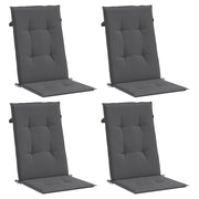 Vidaxl Garden Chair coussins dossier 4 PCS 120x50x3 cm Tissu anthracite - afbeelding 3