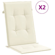 Coussins de chaise de jardin vidaxl 6 st dos haut 120x50x3 cm Crème de tissu -colore - afbeelding 2