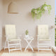 Coussins de chaise de jardin vidaxl 6 st dos haut 120x50x3 cm Crème de tissu -colore