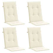 Coussins de chaise de jardin vidaxl 4 ST High arrière 120x50x3 cm Crème de tissu -colore - afbeelding 3
