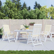 Coussins de chaise de jardin vidaxl 4 ST High arrière 120x50x3 cm Crème de tissu -colore - afbeelding 1
