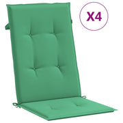 Coussins de chaise de jardin vidaxl 4 ST High arrière 120x50x3 cm tissu vert - afbeelding 2