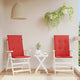 Coussins de chaise de jardin vidaxl 2 st dos haut 120x50x3 cm Red