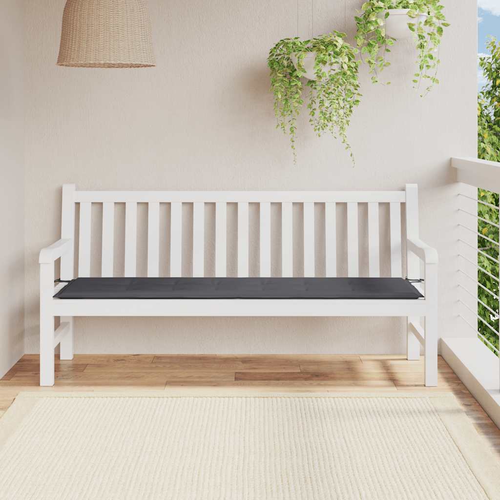 Vidaxl Garden Banc Cushion 180x50x3 cm Oxford Fabric Anthracite -Colored