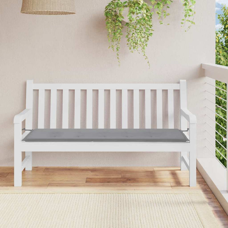 Vidaxl jardin banc coussin 150x50x3 cm oxford tissu gris