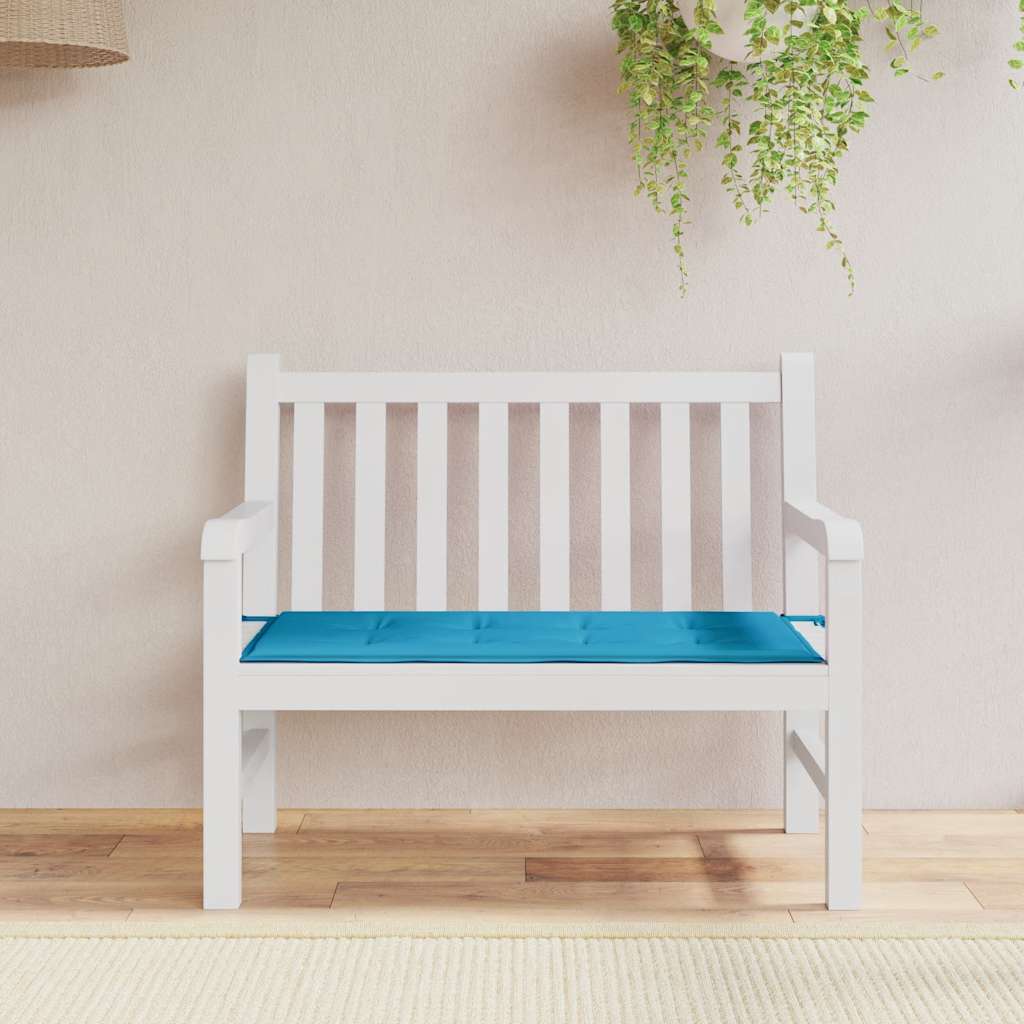 Vidaxl jardin banc coussin 120x50x3 cm oxford tissu bleu