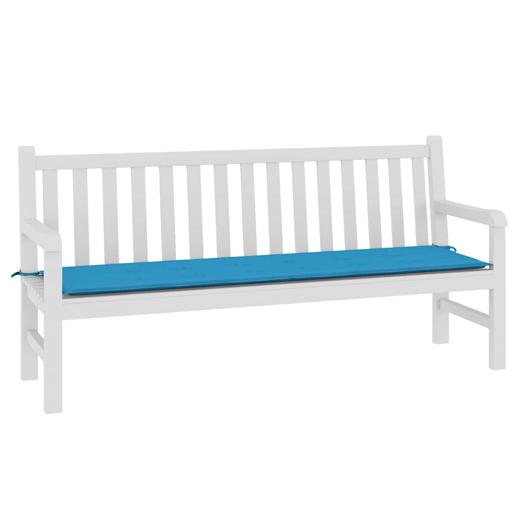 Vidaxl jardin banc coussin 180x50x3 cm oxford tissu bleu