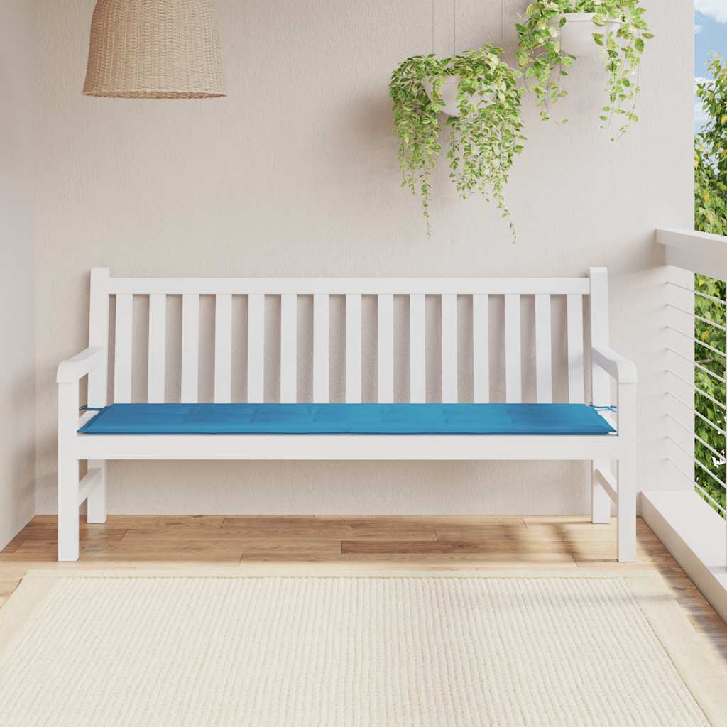 Vidaxl jardin banc coussin 180x50x3 cm oxford tissu bleu