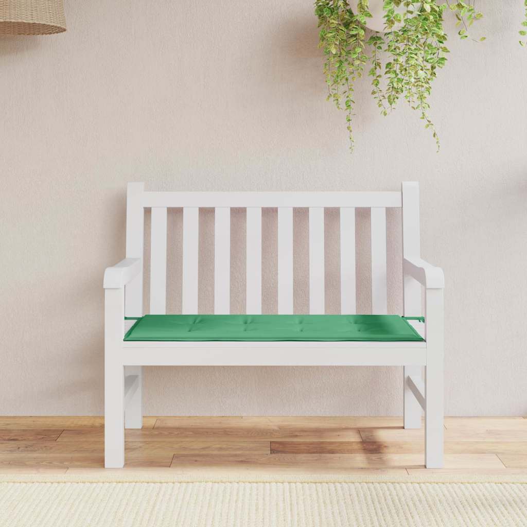 Vidaxl jardin banc coussin 100x50x3 cm oxford tissu vert