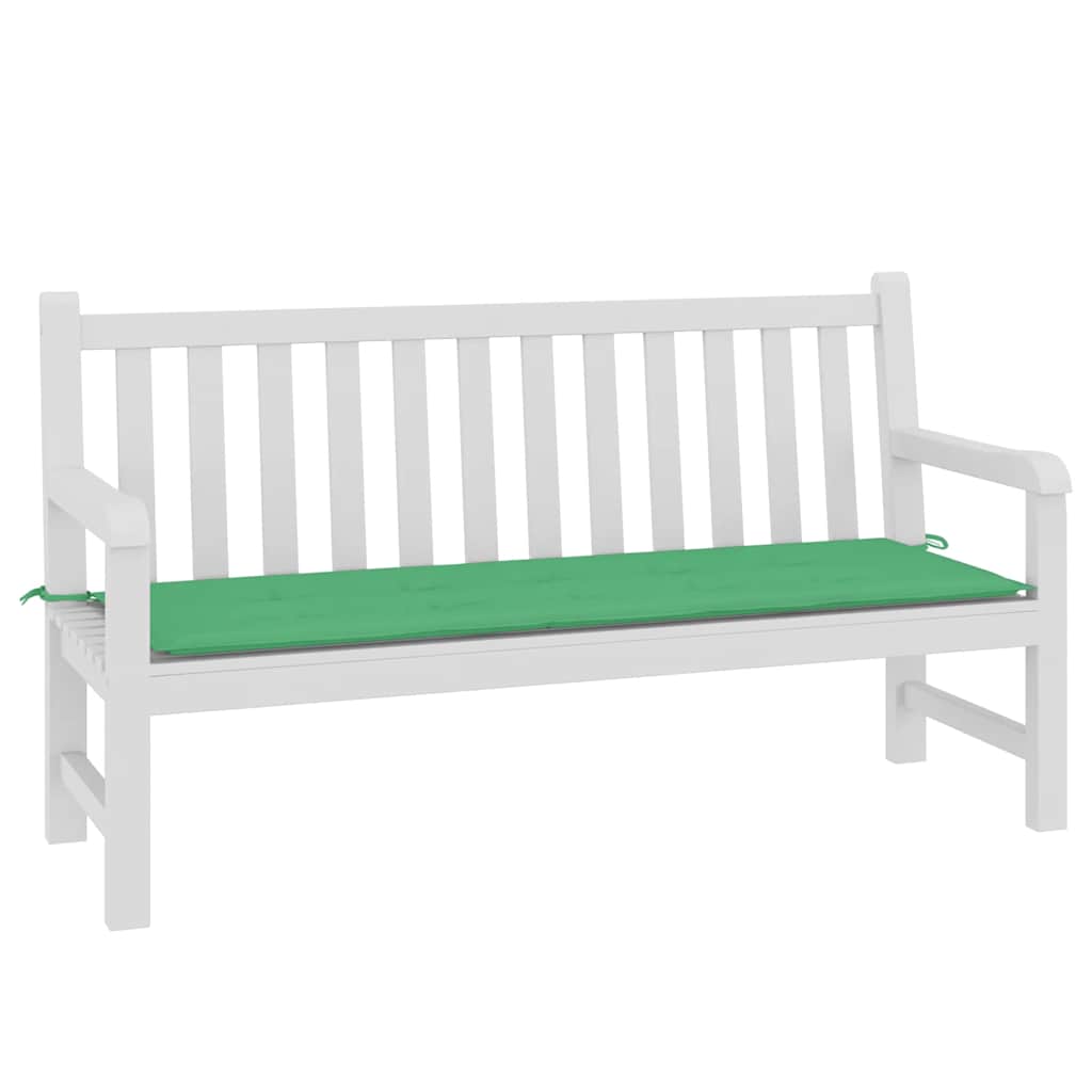 Vidaxl jardin banc coussin 150x50x3 cm oxford tissu vert