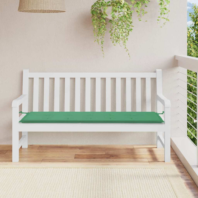Vidaxl jardin banc coussin 150x50x3 cm oxford tissu vert