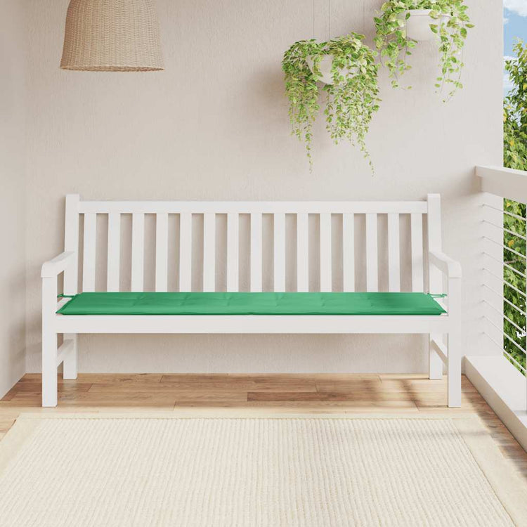 Vidaxl jardin banc coussin 180x50x3 cm oxford tissu vert