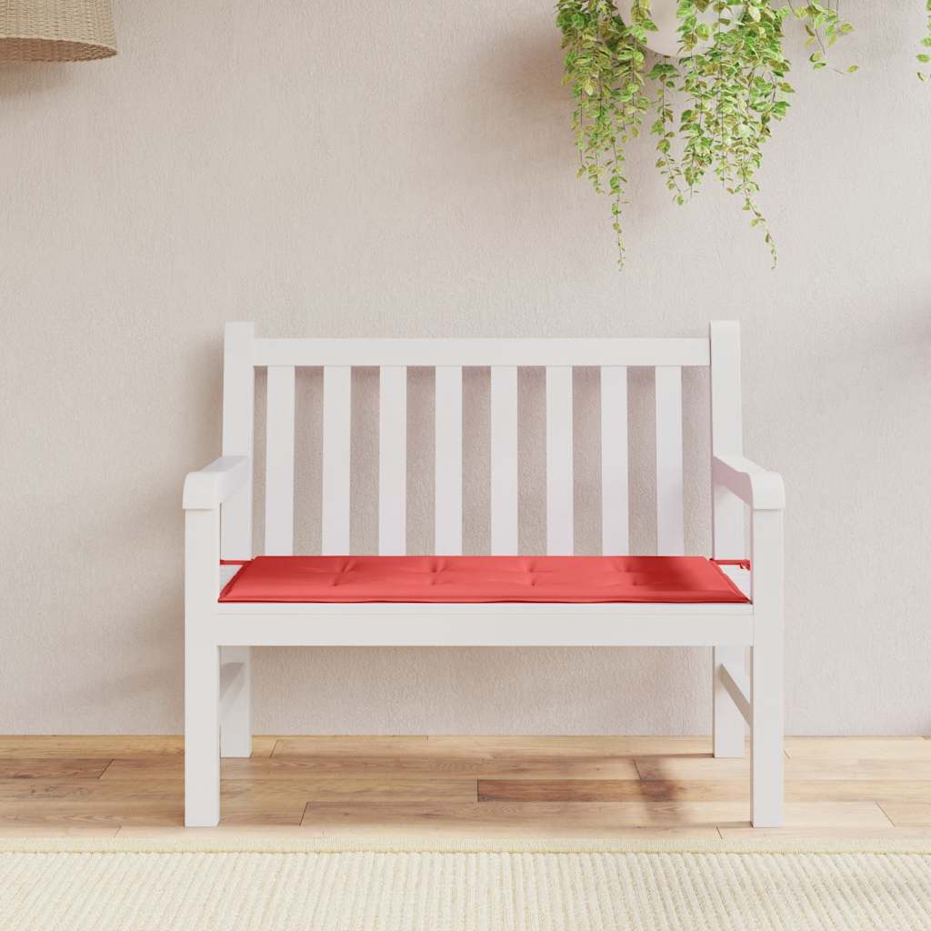 Vidaxl jardin banc coussin 120x50x3 cm oxford tissu rouge